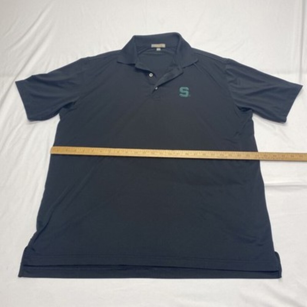 Peter Millar Michigan State University Spartans Performance Polo Shirt! SZ Large - Picture 5 of 7